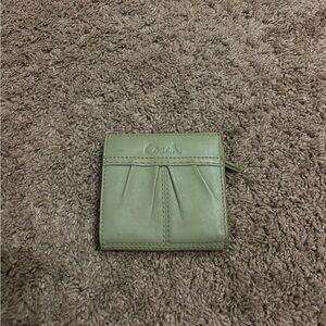 Coach Mint Green Leather Wallet
